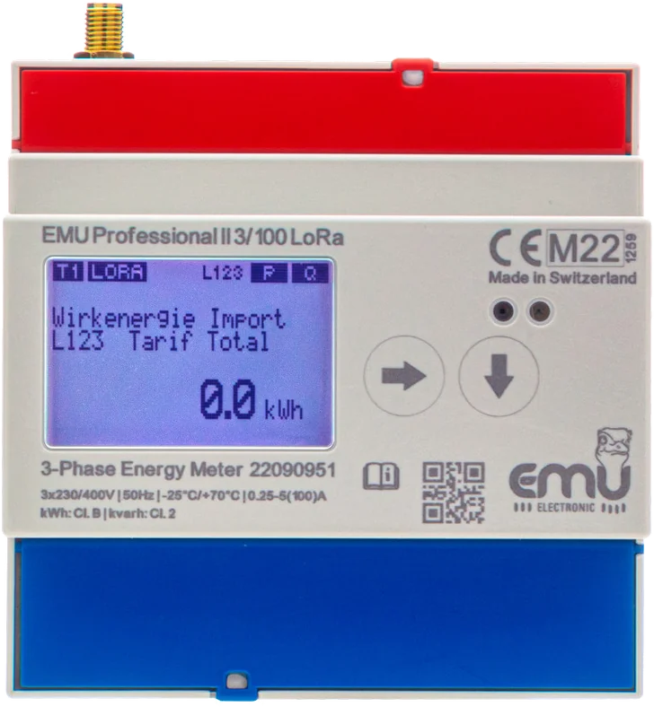 EMU Professional II 3/100 LoRa, Frontansicht mit SMA-Antennenanschluss