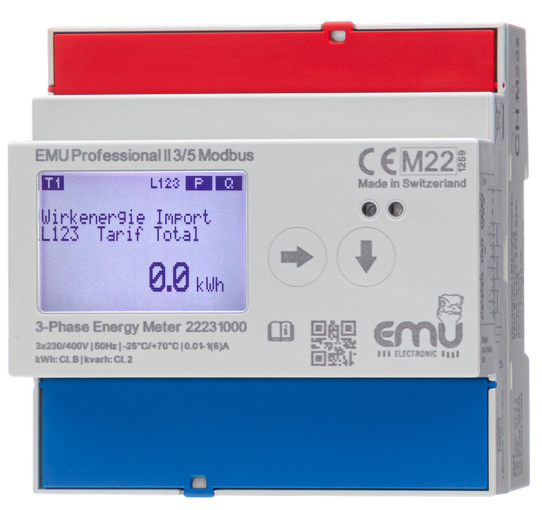 EMU Professional II 3/5 Modbus für Wandleranschluss, Frontansicht